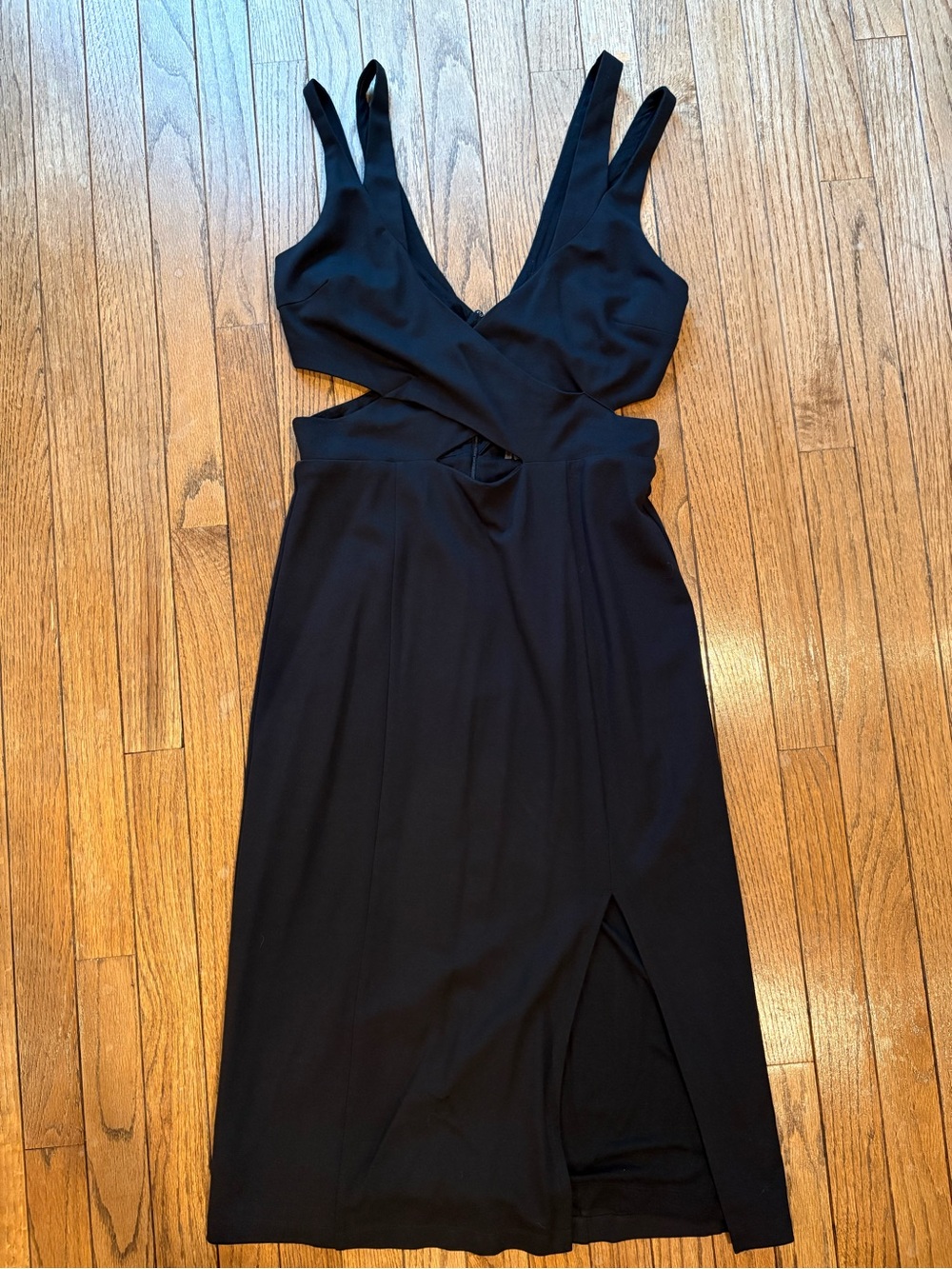 Black Cutout Anthropologie Midi Dress - , Elegant Evening Dress